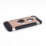 Wholesale iPhone 8 Plus / 7 Plus 360 Rotating Ring Stand Hybrid Case with Metal Plate (Silver)